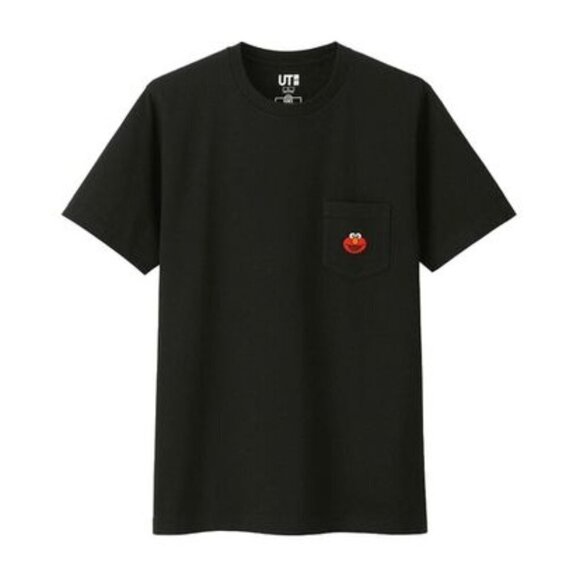 Kaws X Uniqlo X Sesame Street Elmo T Shirt Large - Picture 1 of 3